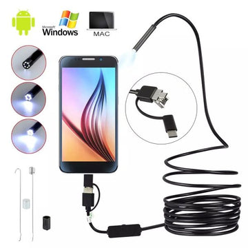3 In 1 Type C/ Micro Usb/ Pc Endoscope Camera 3.5m